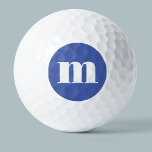 Modern Monogram Initial Golfball<br><div class="desc">Moderne Kleinschreibung Typografie minimalistisches Monogramm Initialdesign,  das auf Personalisierung umgestellt werden kann.</div>