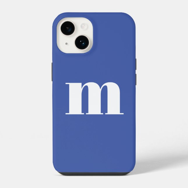 Modern Monogram Initial iPhone Hülle (Rückseite)