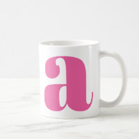 Modern Monogram Initial Letter in Hot Pink