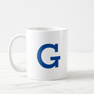 Modern Monogram Initial Letter Navy Blue Kaffeetasse