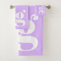 Modern Monogram Initial Letter Pastel Lavender