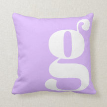 Modern Monogram Initial Letter Pastel Lavender