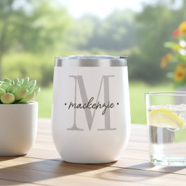 Modern Monogram Minimal Black White