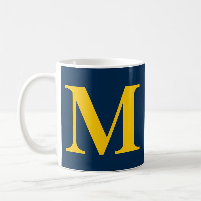 Modern Monogram Monogrammed Initial Letter Simple Kaffeetasse (Links)