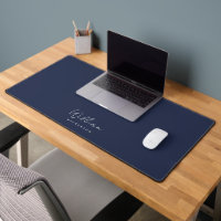 Modern Monogram Name Beruflich Dark Blue