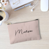 Modern Monogram Name Script Blank Pink