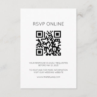 Modern Monogram Online RSVP Card Begleitkarte