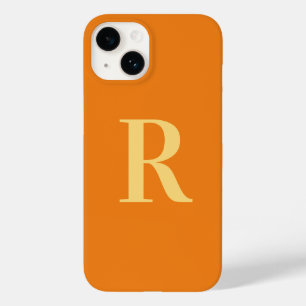 Modern Monogram Orange Case-Mate iPhone 14 Hülle