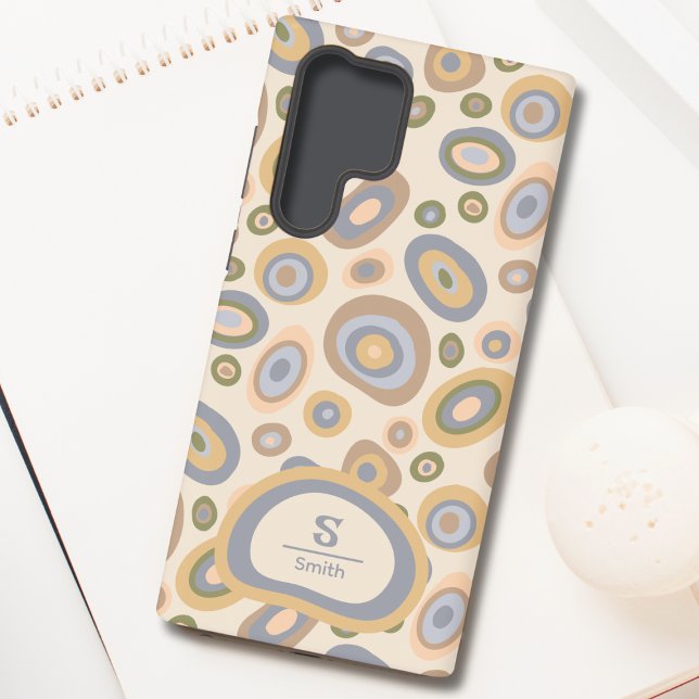 Modern Monogram Phone Case – Abstract Design Samsung Galaxy Hülle (Modern Monogram Cellphone Case)