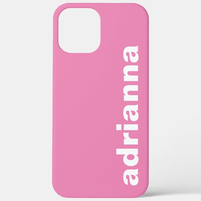 Modern Monogram Pink Case-Mate iPhone Hülle (Rückseite)