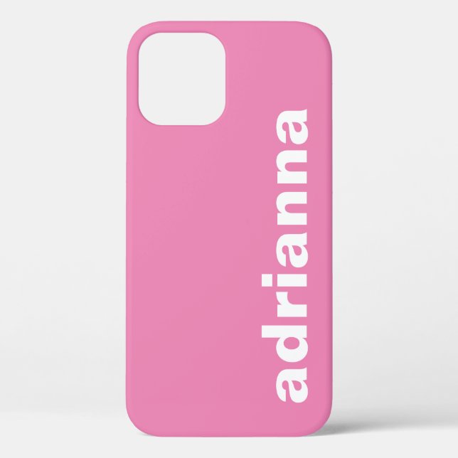 Modern Monogram Pink Case-Mate iPhone Hülle (Rückseite)