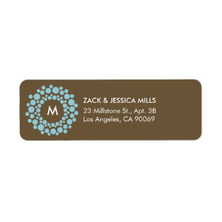 Modern Monogram Retourenadresse Label