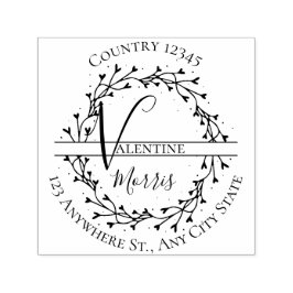 Modern Monogram Return Address Self-inking Stamp Permastempel