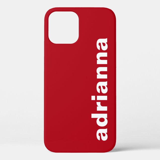 Modern Monogram Rot Case-Mate iPhone Hülle (Rückseite)