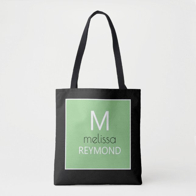 modern monogram sage green black (Vorderseite)