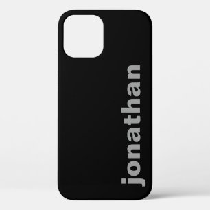 Modern Monogram Schwarzes Case-Mate iPhone Case