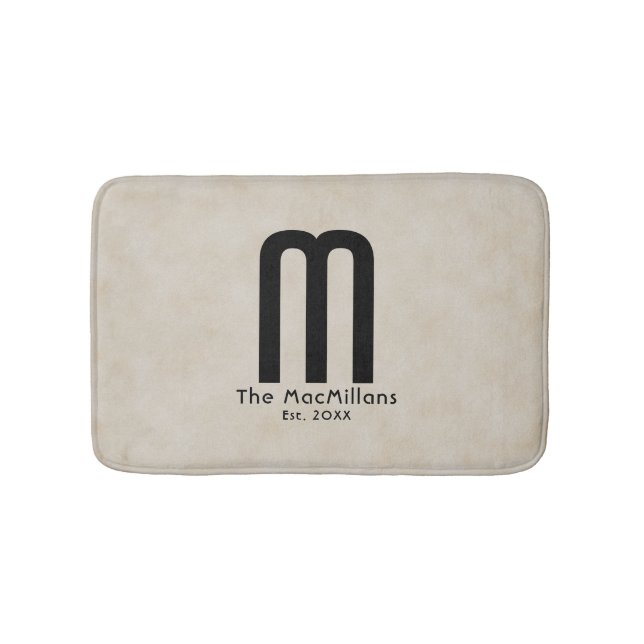 Modern Monogram Your Name "Create your own" Badematte (Vorderseite)