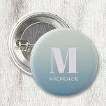 Modern Monogramm Anfangsname Aquamarin Aqua Gradie<br><div class="desc">Moderne Typografie minimalistisch monogramm Initialname Design,  die geändert werden können,  um personalisieren. Weiß auf einem aquamarinen Aqua-Blau-Ozean-Gefälle Hintergrund.</div>