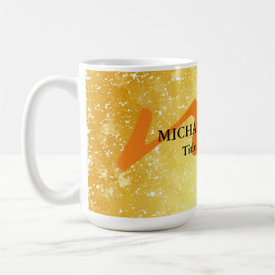 Modern monogramm erste berufliche Goldfarbe Kaffeetasse