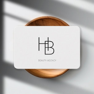 Modern, Monogramm, grau Visitenkarte