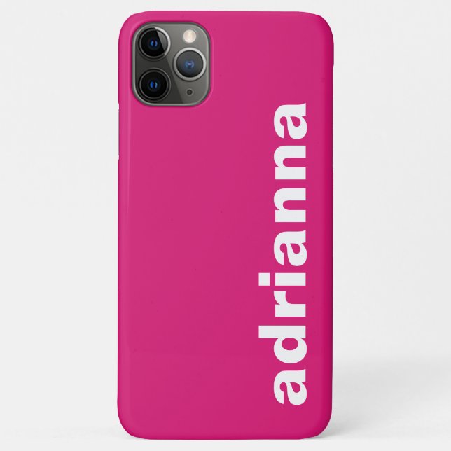 Modern Monogramm Hot Pink Case-Mate iPhone Hülle (Rückseite)