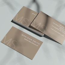 Modern Monogramm Minimalist Beige Profi