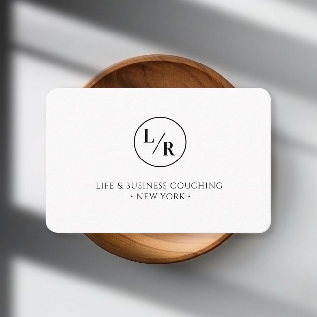 Modern, Monogramm, weiße Visitenkarte (Modern, Monogram, white business card)