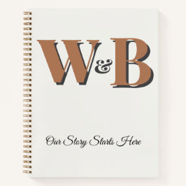 Modern Monogrammed Guest Book | Elegant Foil Initi Notizbuch