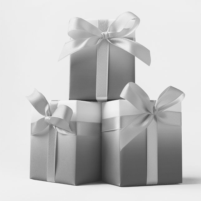 Modern Monotone Gray Ombre Geschenkpapier (Modern Monotone Grey Ombre Wrapping Paper)