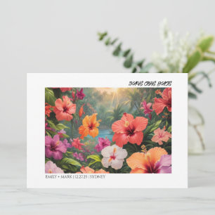 Modern Moody Bold bunt floral SAVE THE DATE Einladung