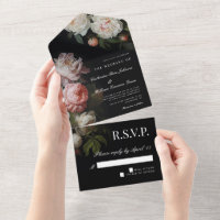Modern Moody Dutch Peony and Rose Floral Wedding