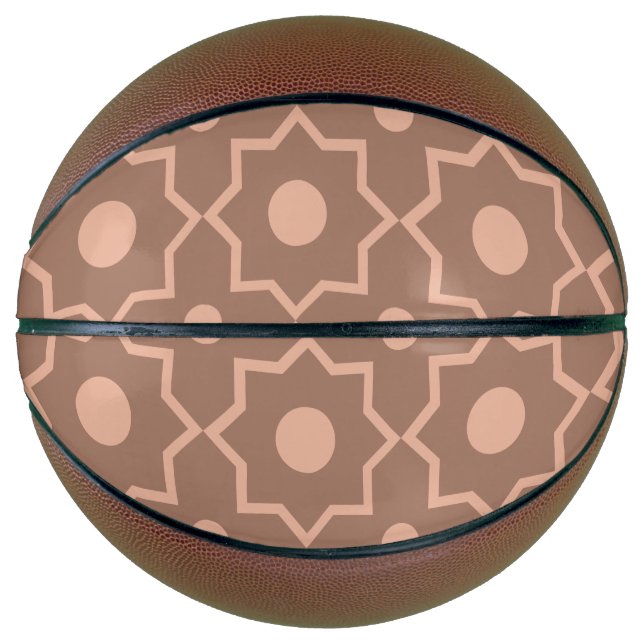 Modern Moscha Mousse Dusty Pink Geometric Shape Basketball (Vorderseite)
