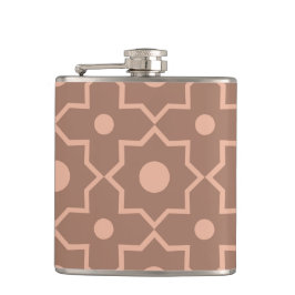 Modern Moscha Mousse Dusty Pink Geometric Shape Flachmann