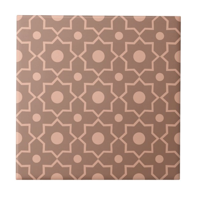 Modern Moscha Mousse Dusty Pink Geometric Shape Fliese (Vorderseite)