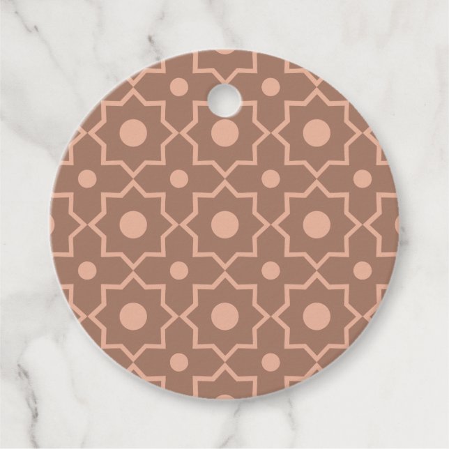 Modern Moscha Mousse Dusty Pink Geometric Shape Geschenkanhänger (Vorderseite)