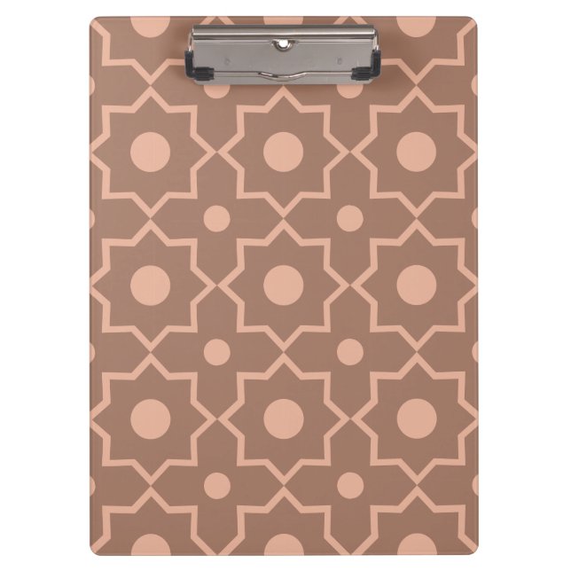 Modern Moscha Mousse Dusty Pink Geometric Shape Klemmbrett (Vorderseite)