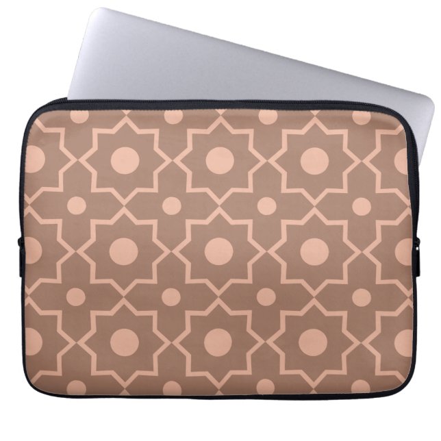 Modern Moscha Mousse Dusty Pink Geometric Shape Laptopschutzhülle (Vorderseite)