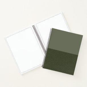Modern Moss Green Spiral Sketchbook - individuell Notizbuch
