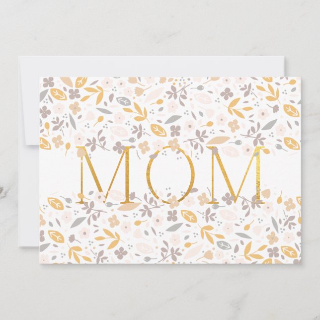 Modern Mothers day Gold Foil MAMA Floral Confetti (Vorderseite)