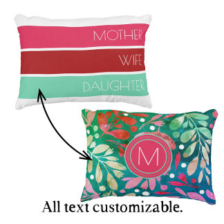 Modern Mother's Day Trendy Typografy Dekokissen