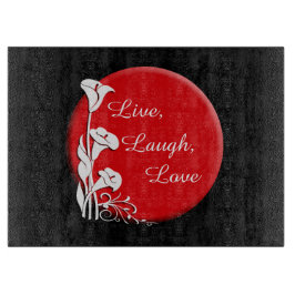 Modern Motif Callas Glasschneidebrett Schneidebrett