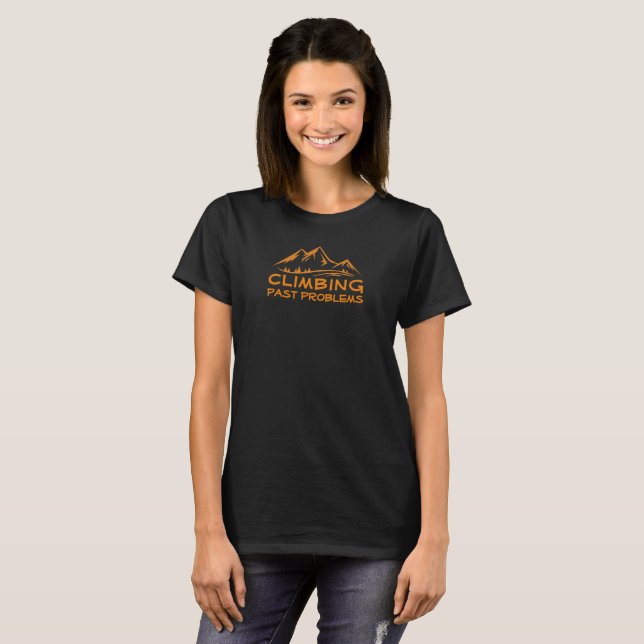 Modern Mountain Hiking orange black T-Shirt (Vorne ganz)