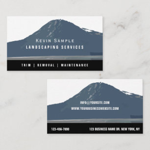 Modern Mountain Landscaping Service Brand Visitenkarte