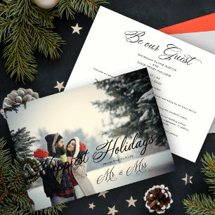 Modern Mr. & Mrs. Happiest Holidays Weihnachtskaff Save The Date