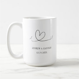 Modern Mr. Wedding Custom Bride and Groom Gift Kaffeetasse