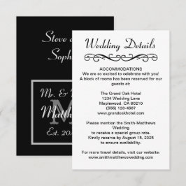 Modern Mr. Wedding Details Enclosure Card Begleitkarte