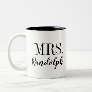 Modern Mrs. Monogram Zweifarbige Tasse