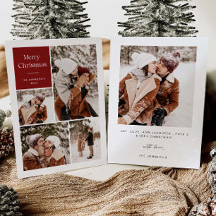 Modern Multi-Foto Weihnachtskarte Urlaubskarte Einladung