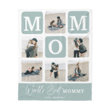 Modern Multi Photo Grid Cute MOM Gift