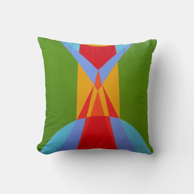 Modern Multicolor Expressions Throw Pillow Kissen (Vorderseite)
